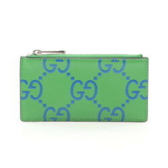 Gucci GG Leather Wallet Green Blue - Picture 1 of 7